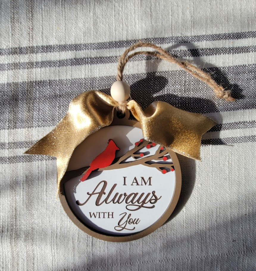 Always With You Cardinal Memorial Ornament