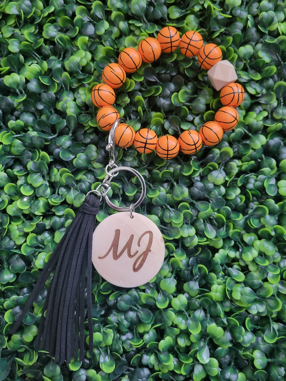 Personalized Sports Wristlet Keychain | Choose Volleyball Soccer Baseball Softball Basketball Dance