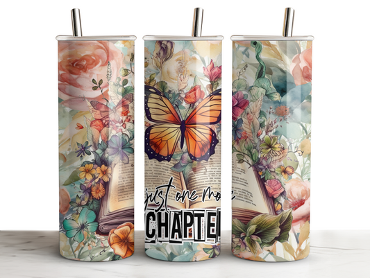 Butterfly One More Chapter 20oz Skinny Tumbler