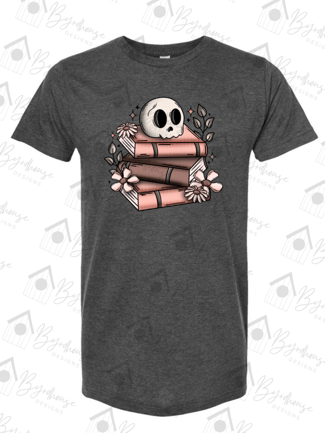Floral Skelly Books | USA Cotton | Unisex Tshirt (Copy) (Copy)