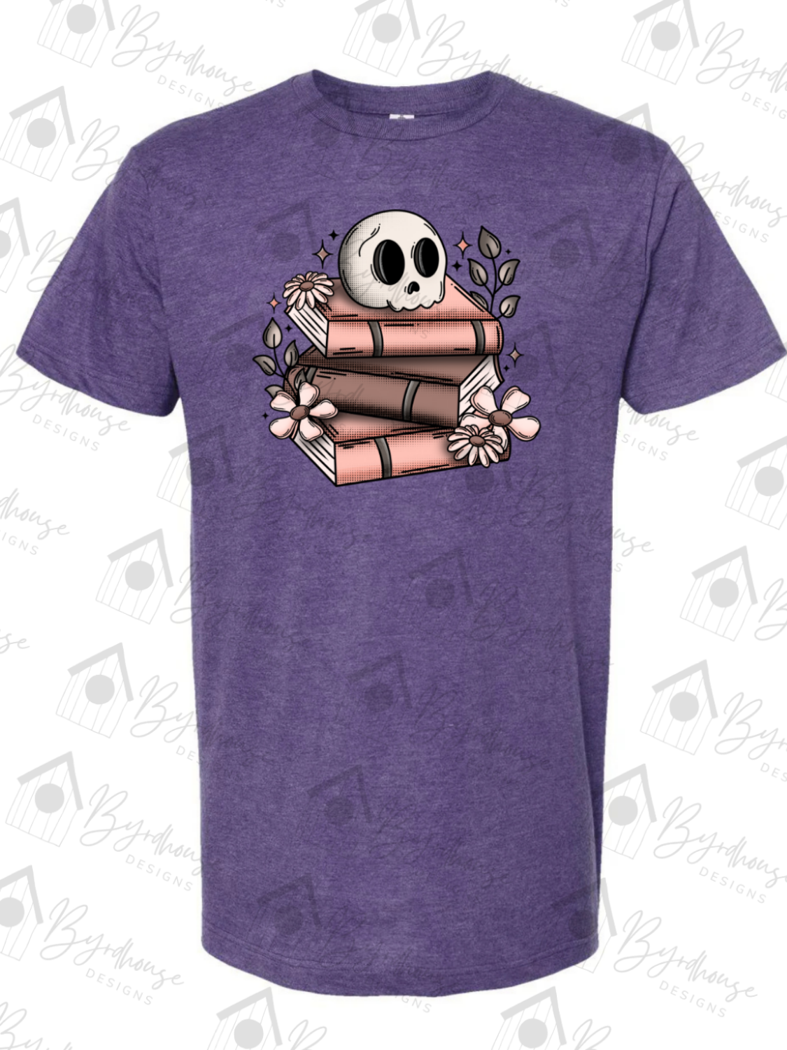 Floral Skelly Books | USA Cotton | Unisex Tshirt (Copy) (Copy)