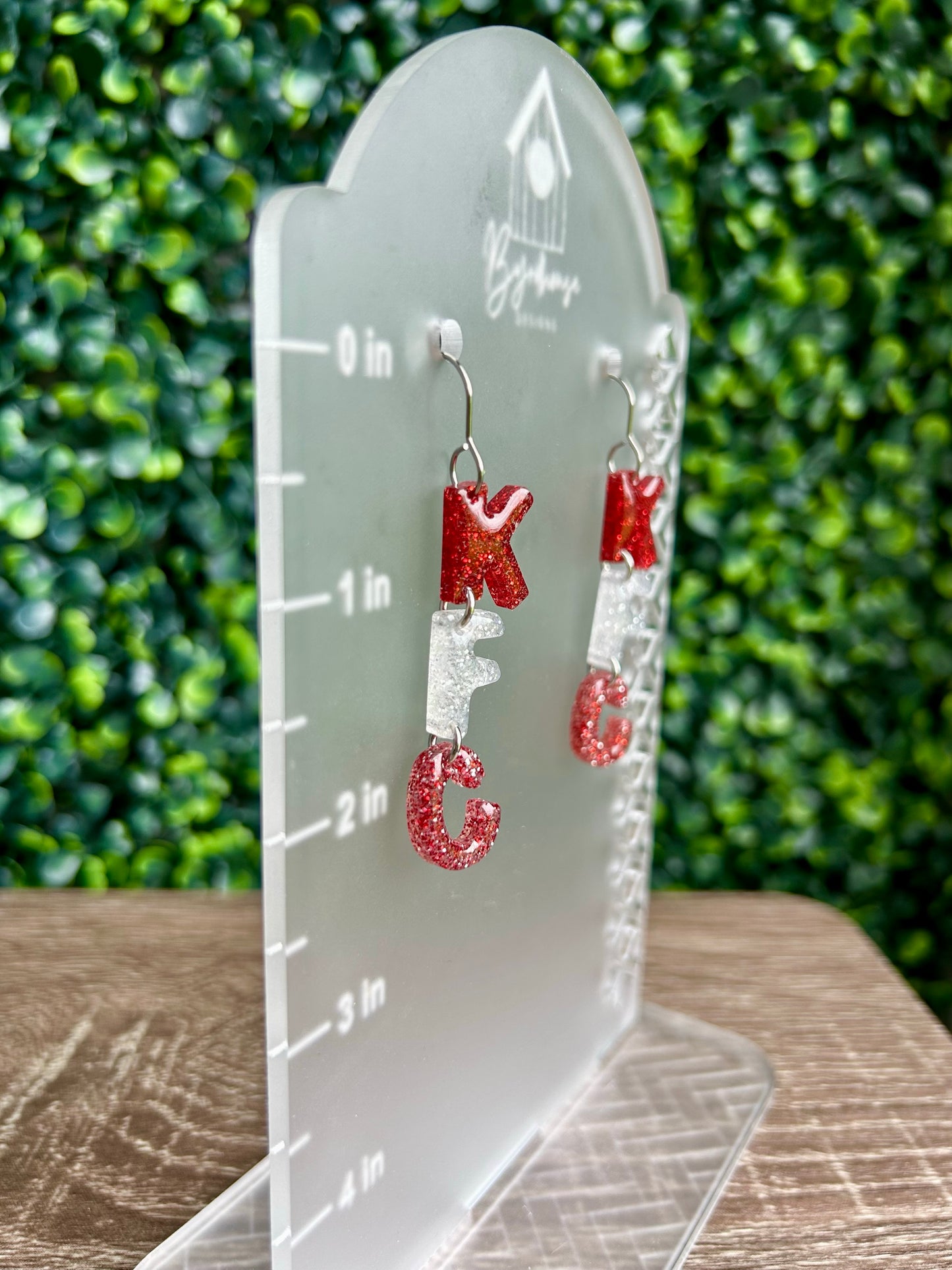 KFC Stacked Glitter Letters | KFC Dangles