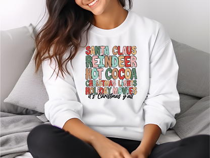 Christmas Sweatshirt Sublimated Pick your Design