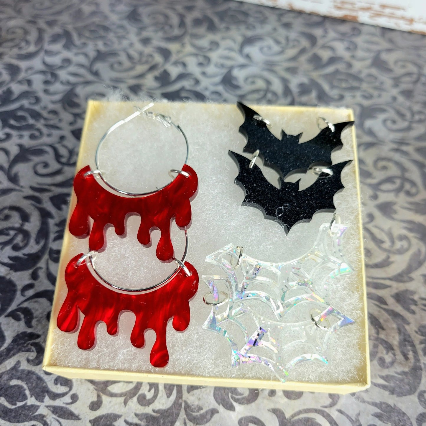 Halloween Spooky Vibes Interchangeable Leverback Hoop Trio