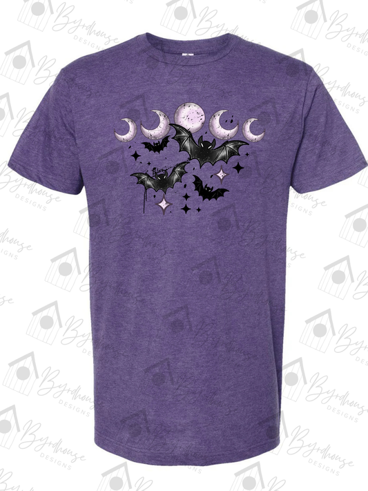 Bats and Moons | USA Cotton | Unisex Tshirt