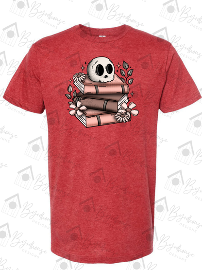 Floral Skelly Books | USA Cotton | Unisex Tshirt (Copy) (Copy)