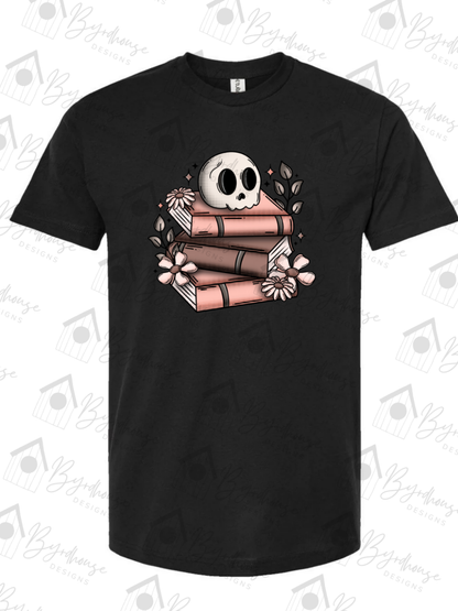 Floral Skelly Books | USA Cotton | Unisex Tshirt (Copy) (Copy)