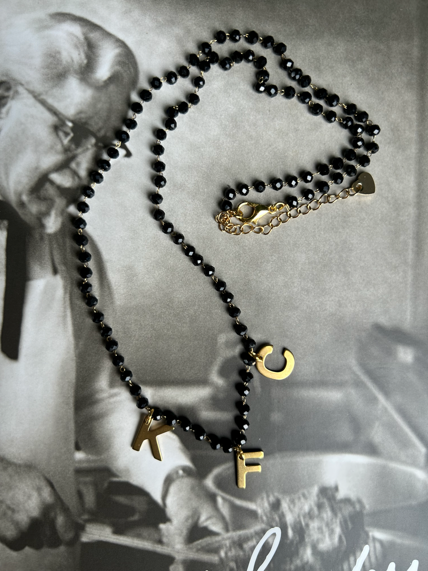 KFC Charm Necklace | KFC Foundation | Crystal Initial Necklace