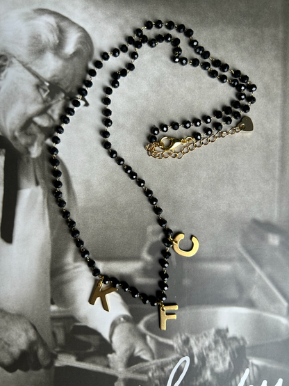 KFC Charm Necklace | KFC Foundation | Crystal Initial Necklace