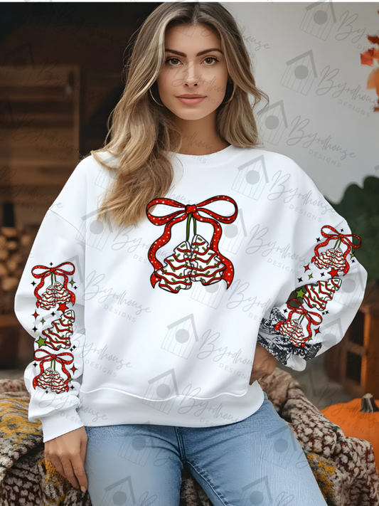 Tree Cake Bow Single or Double w/sleeves | Sweatshirt or Hoodie Unisex