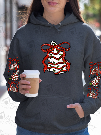 Tree Cake Bow Single or Double w/sleeves | Sweatshirt or Hoodie Unisex