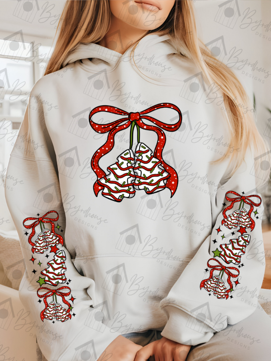 Tree Cake Bow Single or Double w/sleeves | Sweatshirt or Hoodie Unisex