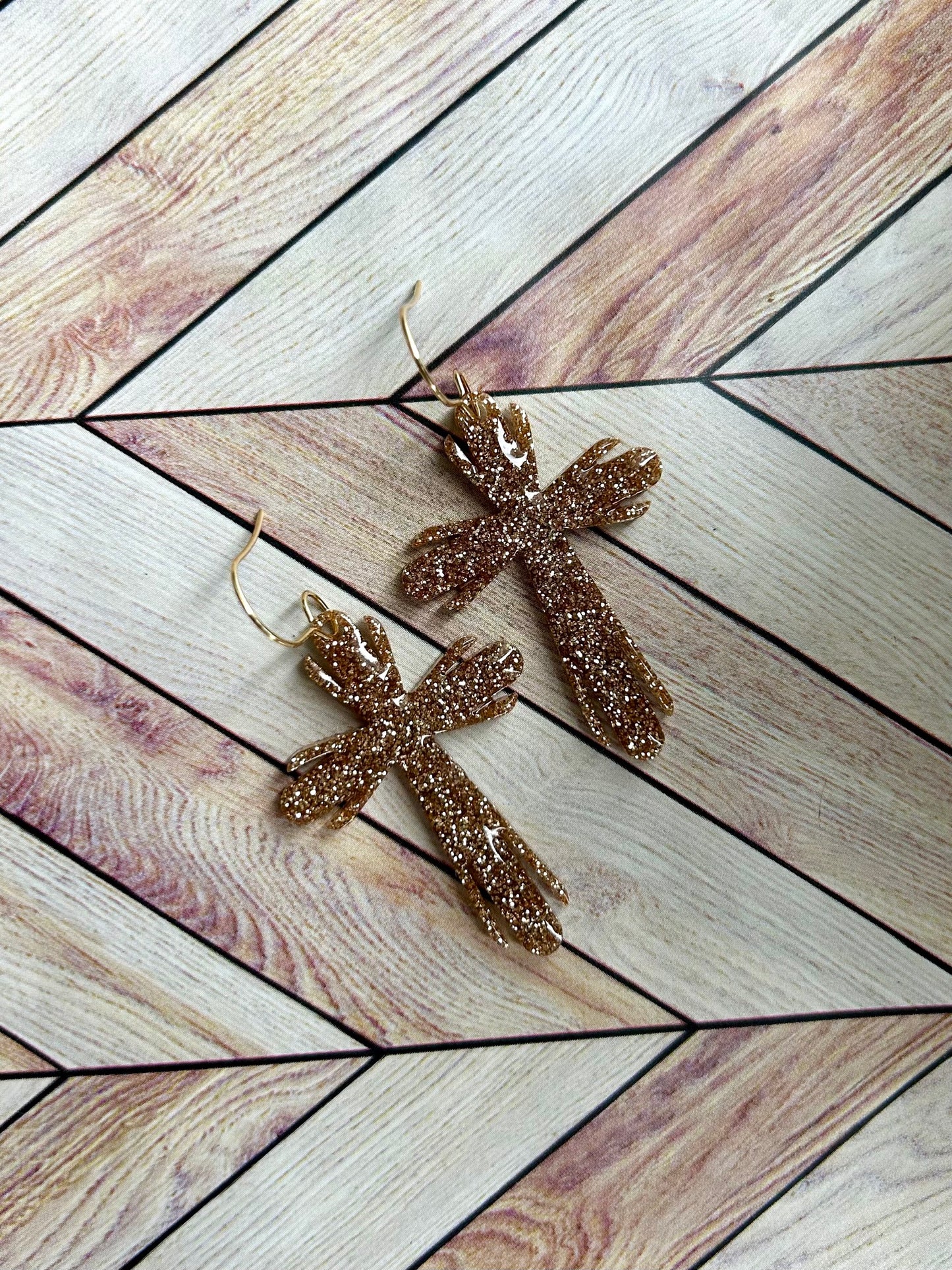 Sparkly Cross Dangles