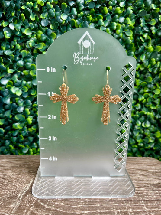 Sparkly Cross Dangles