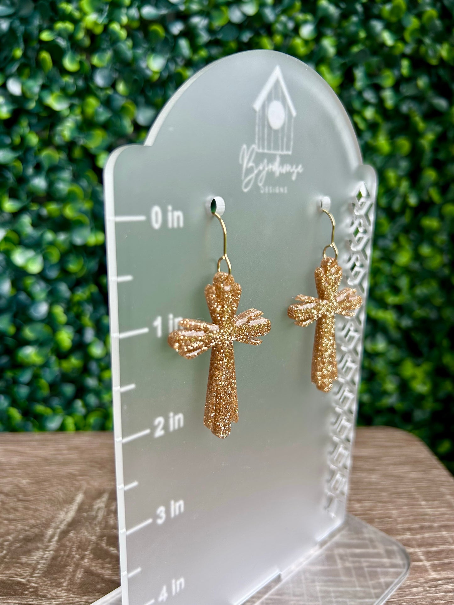 Sparkly Cross Dangles