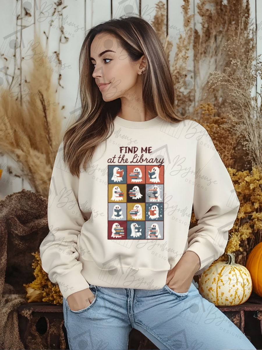 Find Me at the Library Ghosts | Sweatshirt Unisex Crewneck