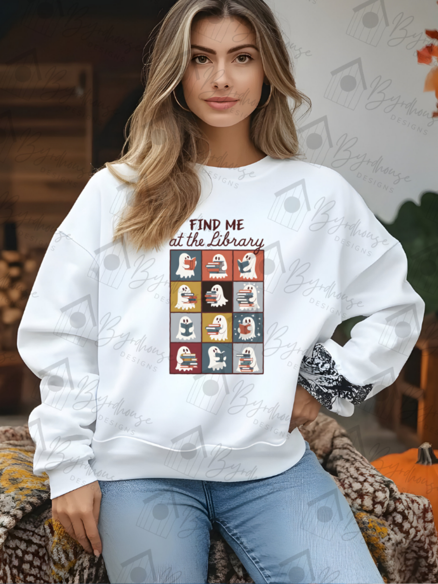 Find Me at the Library Ghosts | Sweatshirt Unisex Crewneck
