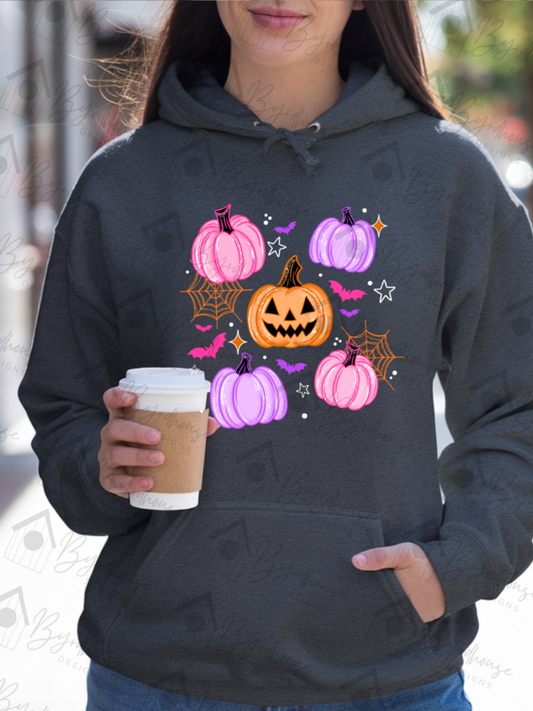 Pink and Purple Pumpkin Collage | Sweatshirt Unisex Hoodie