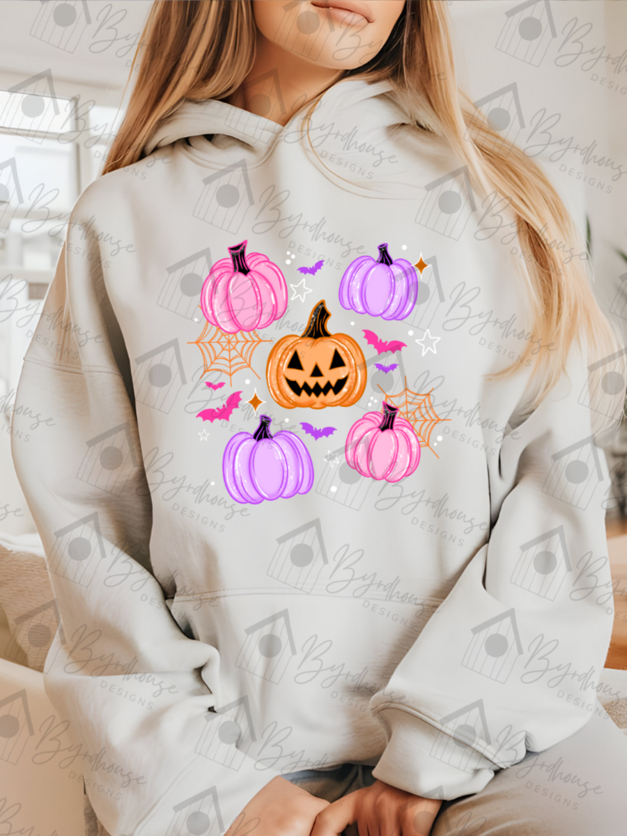 Pink and Purple Pumpkin Collage | Sweatshirt Unisex Hoodie