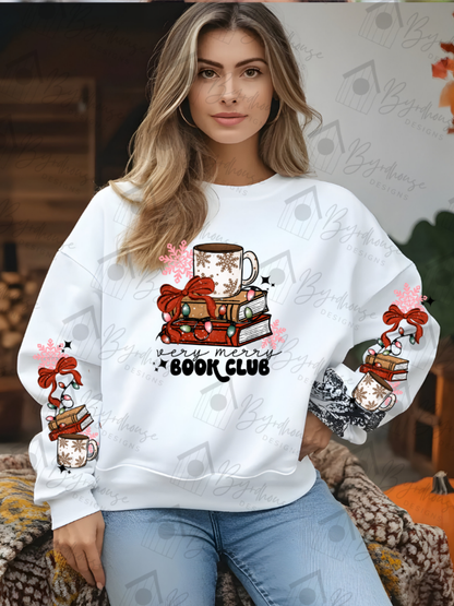 Very Merry Book Club w/sleeves | Sweatshirt or Hoodie Unisex